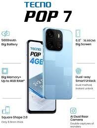 Tecno Pop 7: Specification, Reviews and Price